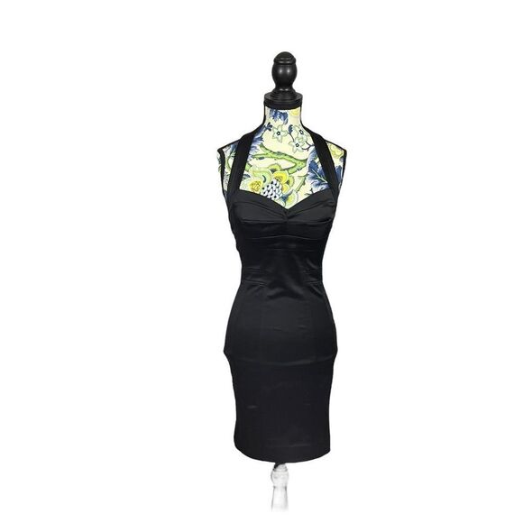 bebe Dresses & Skirts - Bebe Black Halter Neck Body Con Dress Size XS